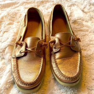 Sperry Topsiders Sz 9.5 Pink Chrome Women’s